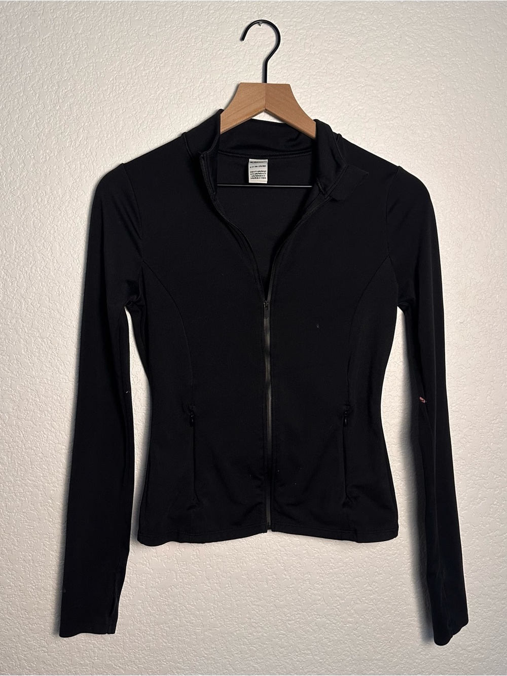PINK Victoria's Secret Black Zip-Up Utility Jacket